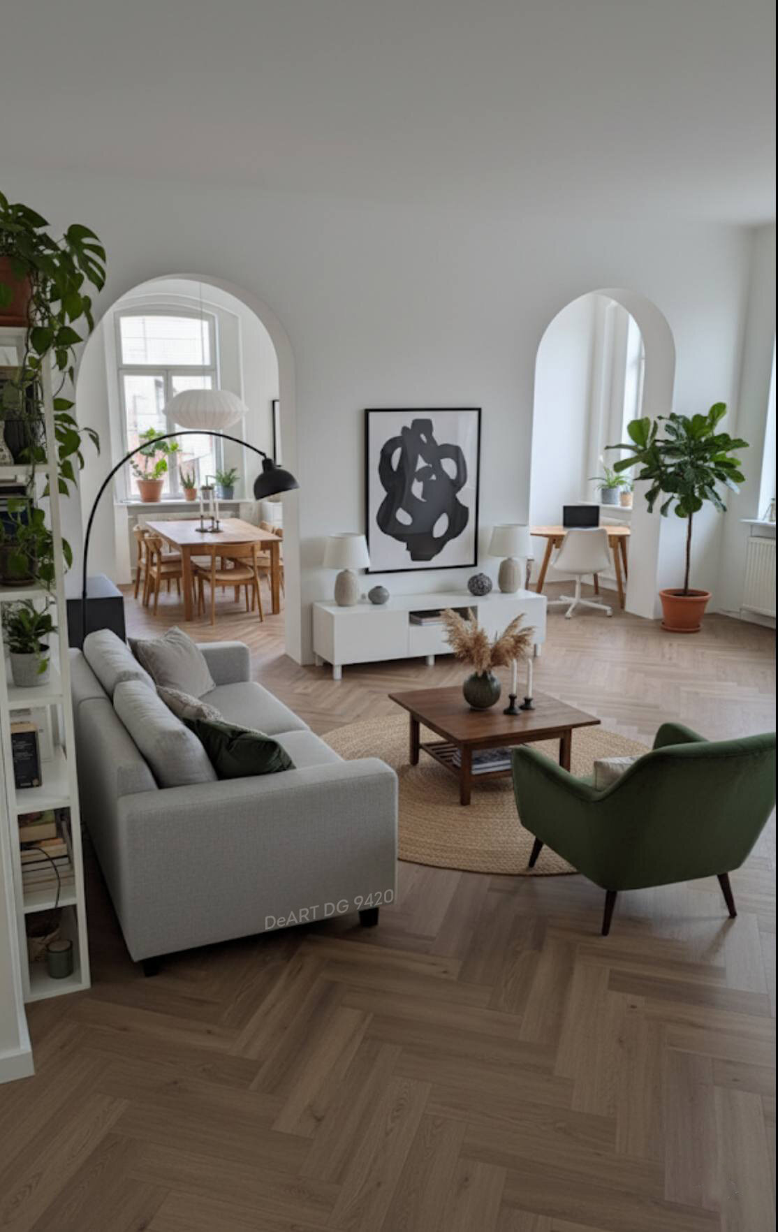 Кварцвиниловая плитка DeART GRAND DG 9420, RIGID DR 9420